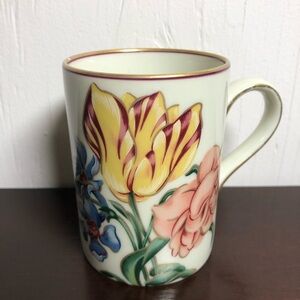 Fitz And Floyd Bariolage Des Fleurs Floral Cup Porcelain Cottagecore